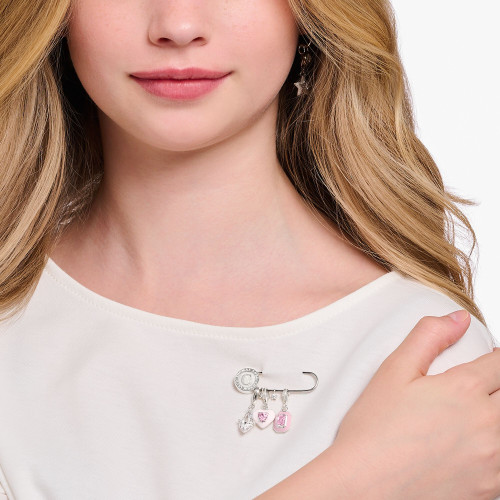 COLGANTE CHARM THOMAS SABO PIEDRA ROSA