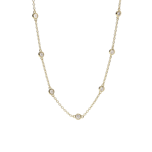 COLLAR MABINA PLATA BAÑADA CIRCONITAS- 553456