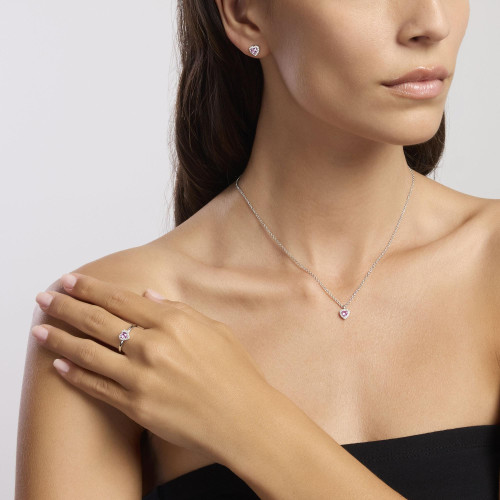 COLLAR MABINA PLATA CORAZÓN - 553668