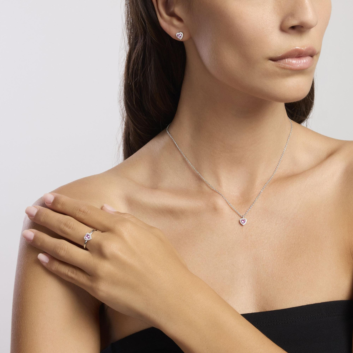 COLLAR MABINA PLATA CORAZÓN - 553668