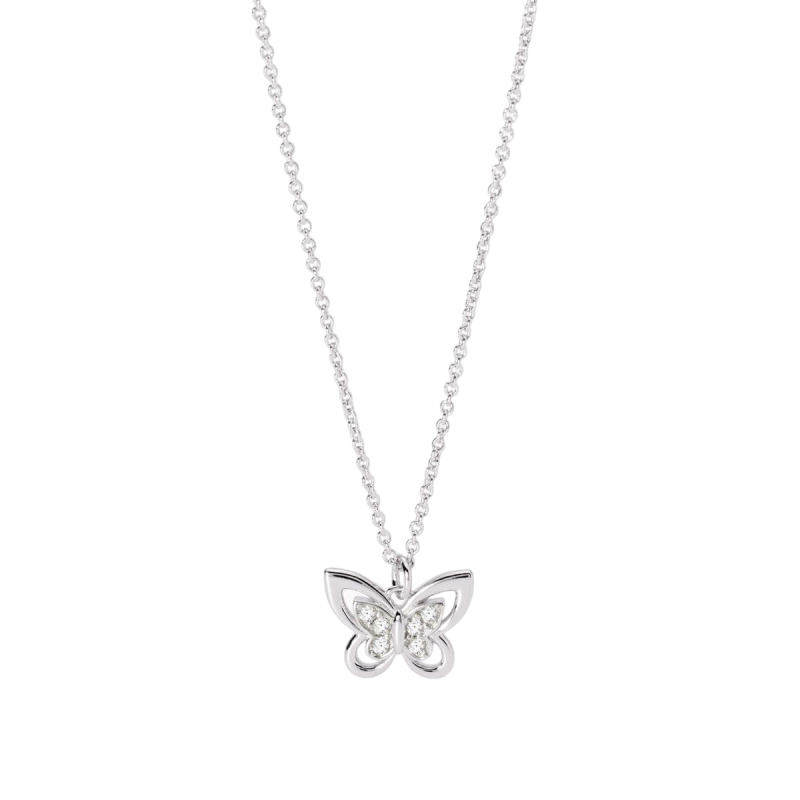 COLLAR MABINA PLATA MARIPOSA - 553707
