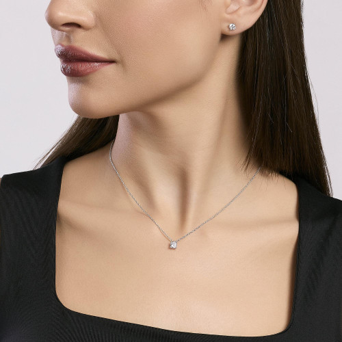 PENDIENTES MABINA PLATA 4 GARRAS - 563607 563607
