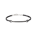 PULSERA MABINA PLATA NAILON CIRCONITAS - 533846