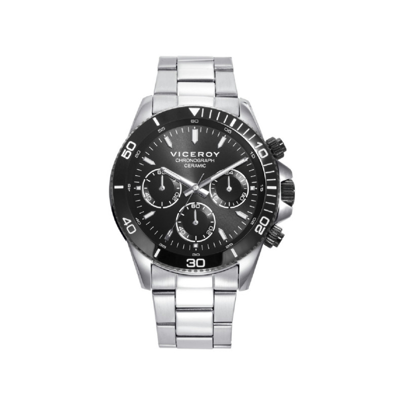 CRONO ACERO Y CERAMICA BRAZALETE SR VA - 401403-57
