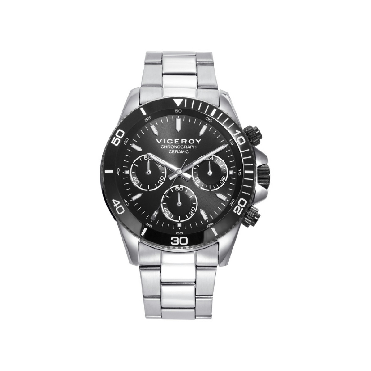 CRONO ACERO Y CERAMICA BRAZALETE SR VA - 401403-57
