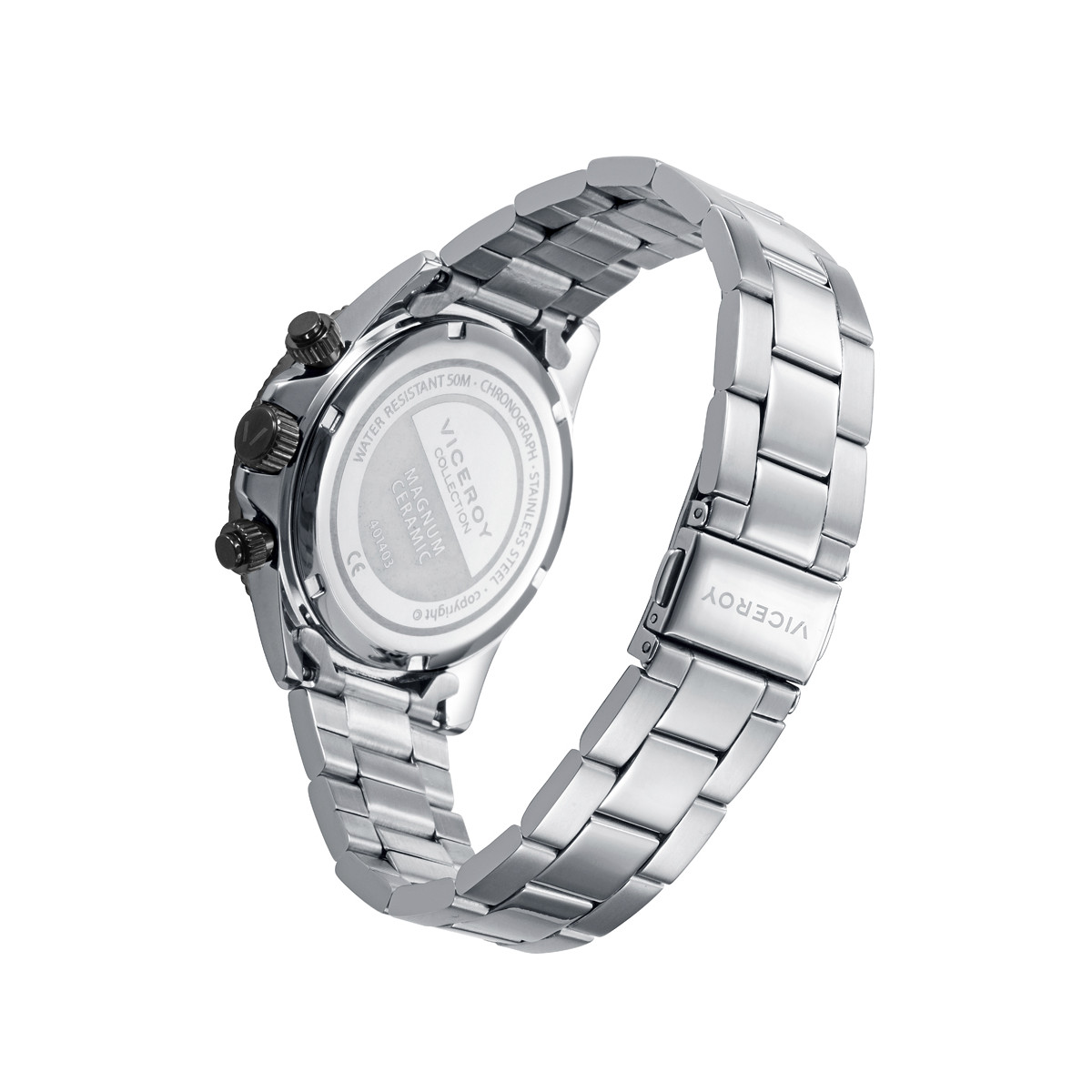 CRONO ACERO Y CERAMICA BRAZALETE SR VA - 401403-57