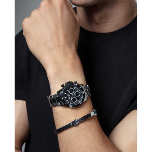 CRONO ACERO Y CERAMICA BRAZALETE SR VA - 401403-57