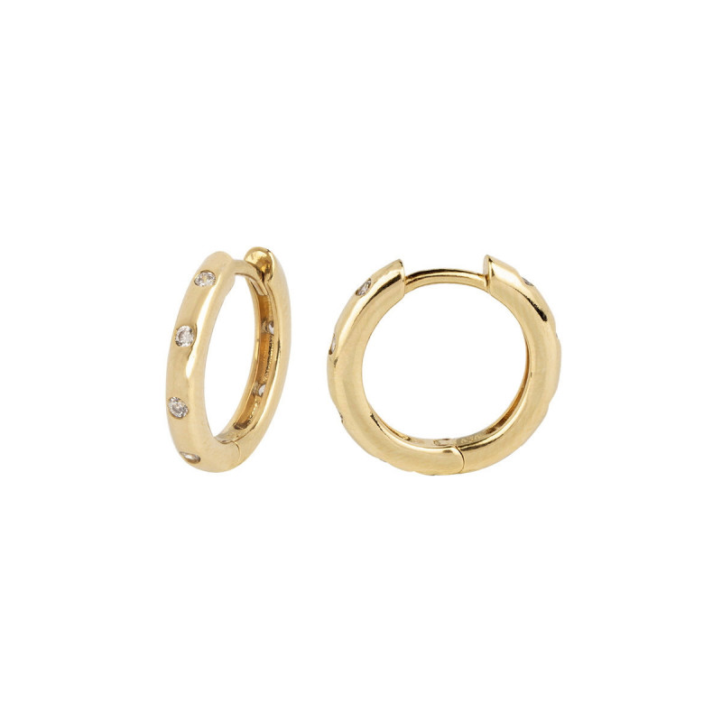PENDIENTES ARO CIRCONITAS 16 MM  - G3360