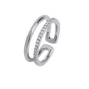 ANILLO ACABADO PLATA TIRA CIRCONITAS - X267791214