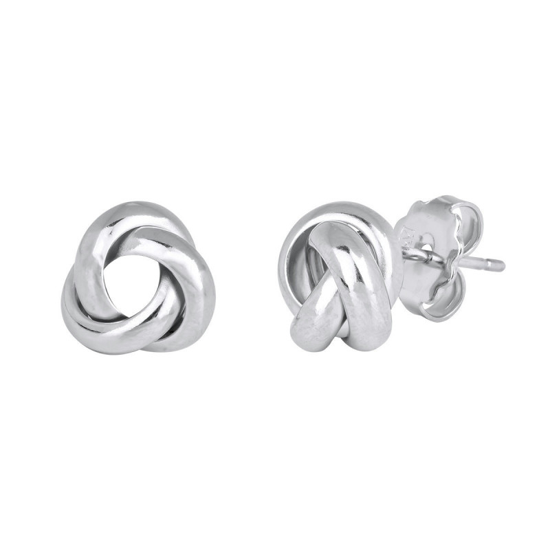 PENDIENTES ACABADO EN PLATA NUDO LIS - Q3302A