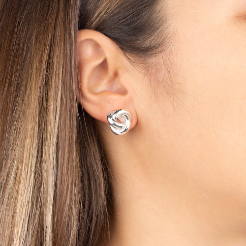 PENDIENTES ACABADO EN PLATA NUDO LIS - Q3302A