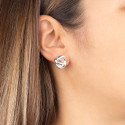 PENDIENTES ACABADO EN PLATA NUDO LIS - Q3302A
