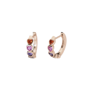 PENDIENTES ARO ROSÉ CIRCONITA MULTICOLOR - 563799