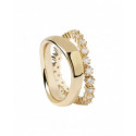 ANILLO MOTION GOLD CZ BLANCA - AN01-463-14