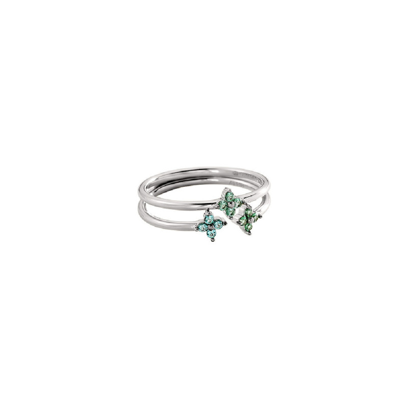 RIN9BELOVED - Anillos x2 con cz en forma - 2220529-255-54