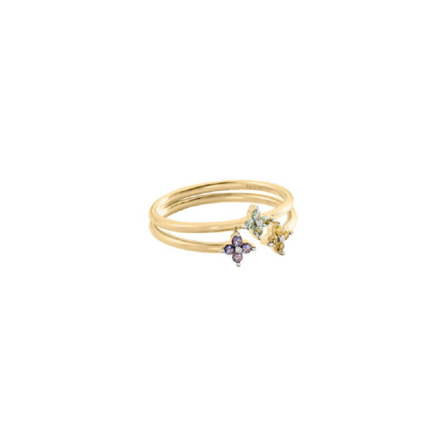 RIN10BELOVED - Anillos x2 con cz en form - 2290070-256-54
