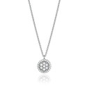 COLLAR PLATA COLGANTE DISCO CIRCONITAS S - 71040C000-38