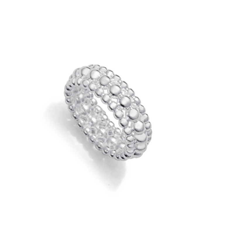 ANILLO ACERO CHAPADO PLATA ANCHO MEDIO S - 14318A01400