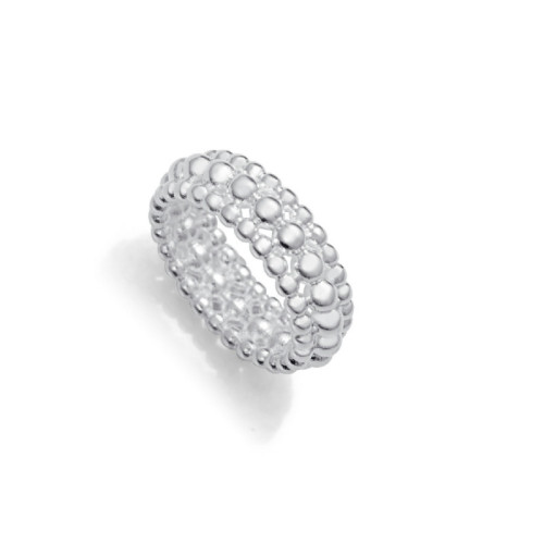 ANILLO ACERO CHAPADO PLATA ANCHO MEDIO S - 14318A01600