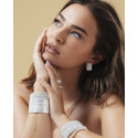 ANILLO ACERO CHAPADO PLATA ANCHO MEDIO S - 14318A01600