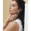 ANILLO ACERO CHAPADO PLATA ANCHO MEDIO S - 14318A01600