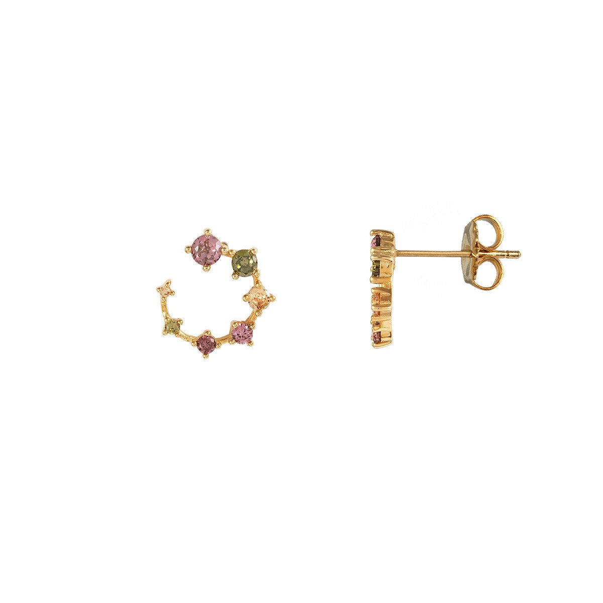 PENDIENTES CIRCULARES MULTICOLOR - G3608