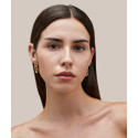 PENDIENTES V&V MACA ESLABONES GRABADOS - G3669