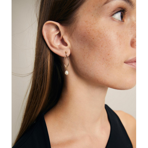 PENDIENTES V&V CON PERLA CULTIVADA - G3713