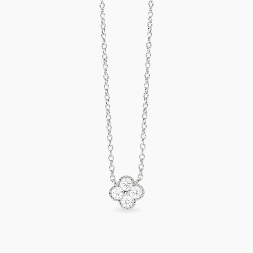 COLLAR MABINA PLATA FLOR CIRCONITAS - 553791