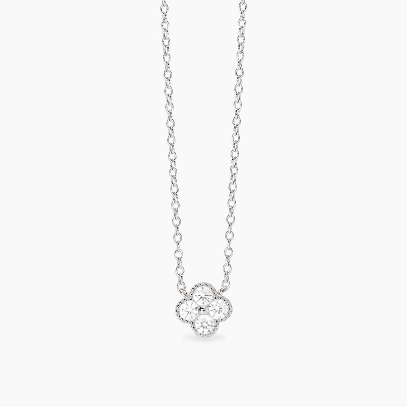 COLLAR MABINA PLATA FLOR CIRCONITAS - 553791