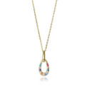 COLLAR PLATA DE LEY BAÑO ORO CIRC SRA JE - 15133C100-39