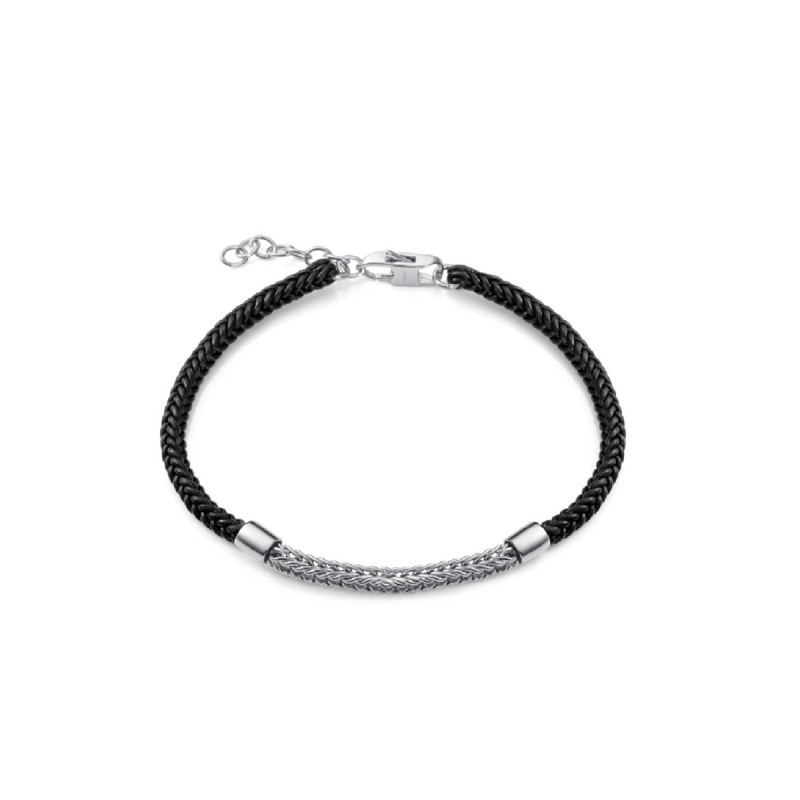PULS PLATA DE LEY BAÑO RODIO PIEL SR JEW - 13258P000-95