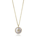COLLAR PLATA DE LEY BAÑO ORO CIRC SRA JW - 2363C100-90