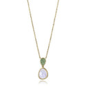 COLLAR PLATA DE LEY BAÑO ORO CIRC SRA JW - 2364C100-92