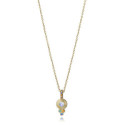COLLAR PLATA DE LEY BAÑO ORO CIRC SRA JE - 2346C100-39