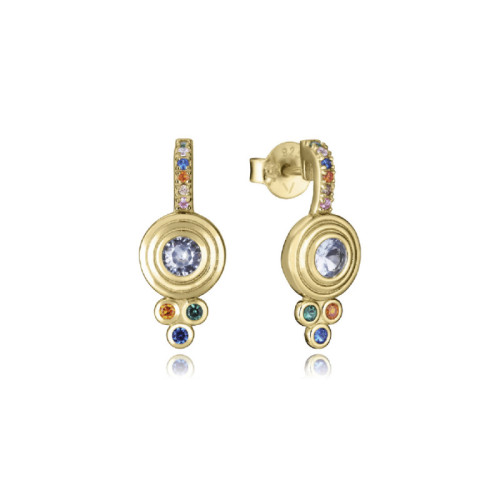 PEND PLATA DE LEY BAÑO ORO CIRC SRA JEWE - 2346E100-39