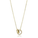 COLLAR PLATA DE LEY BAÑO ORO CIRC SRA JE - 2353C100-30