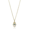 COLLAR PLATA DE LEY BAÑO ORO CIRC SRA JE - 2360C100-30