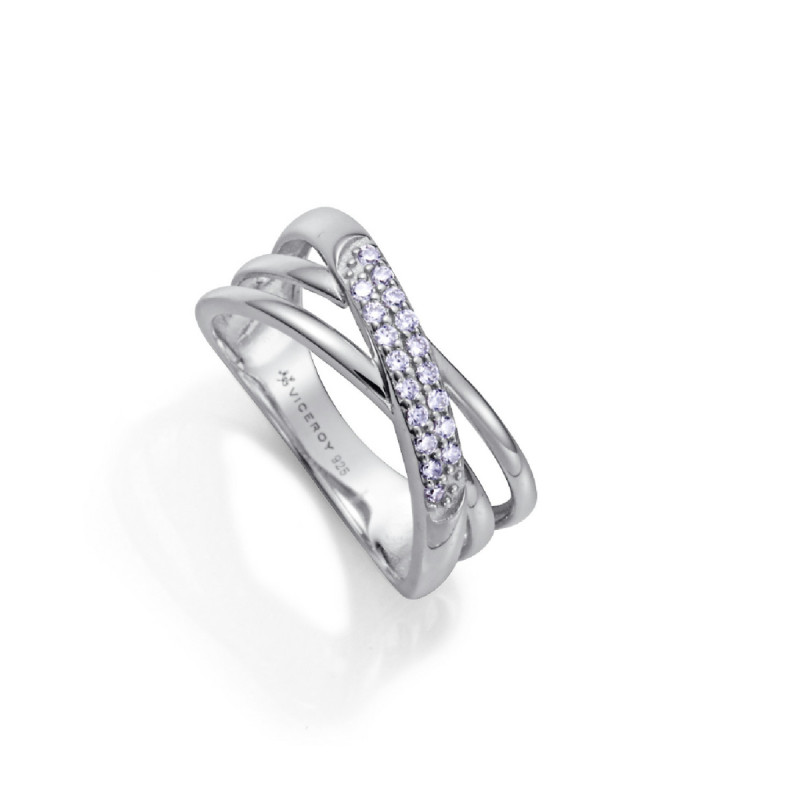 ANILLO PLATA DE LEY BAÑO RODIO CIRC SRA  - 9162A014-30