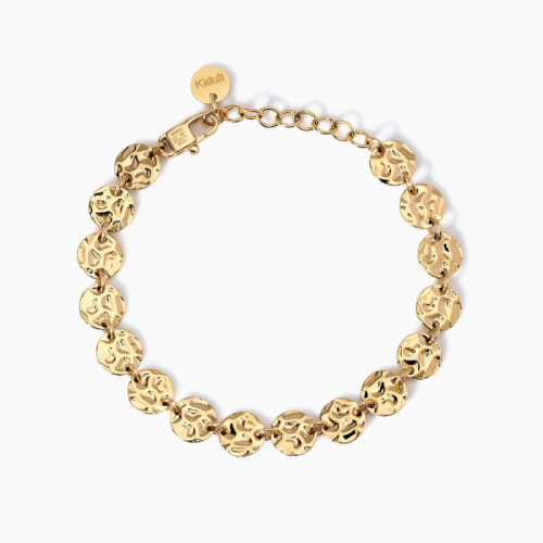 PULSERA KIDULT EFECTO MARTILLADO DORADO - 831007