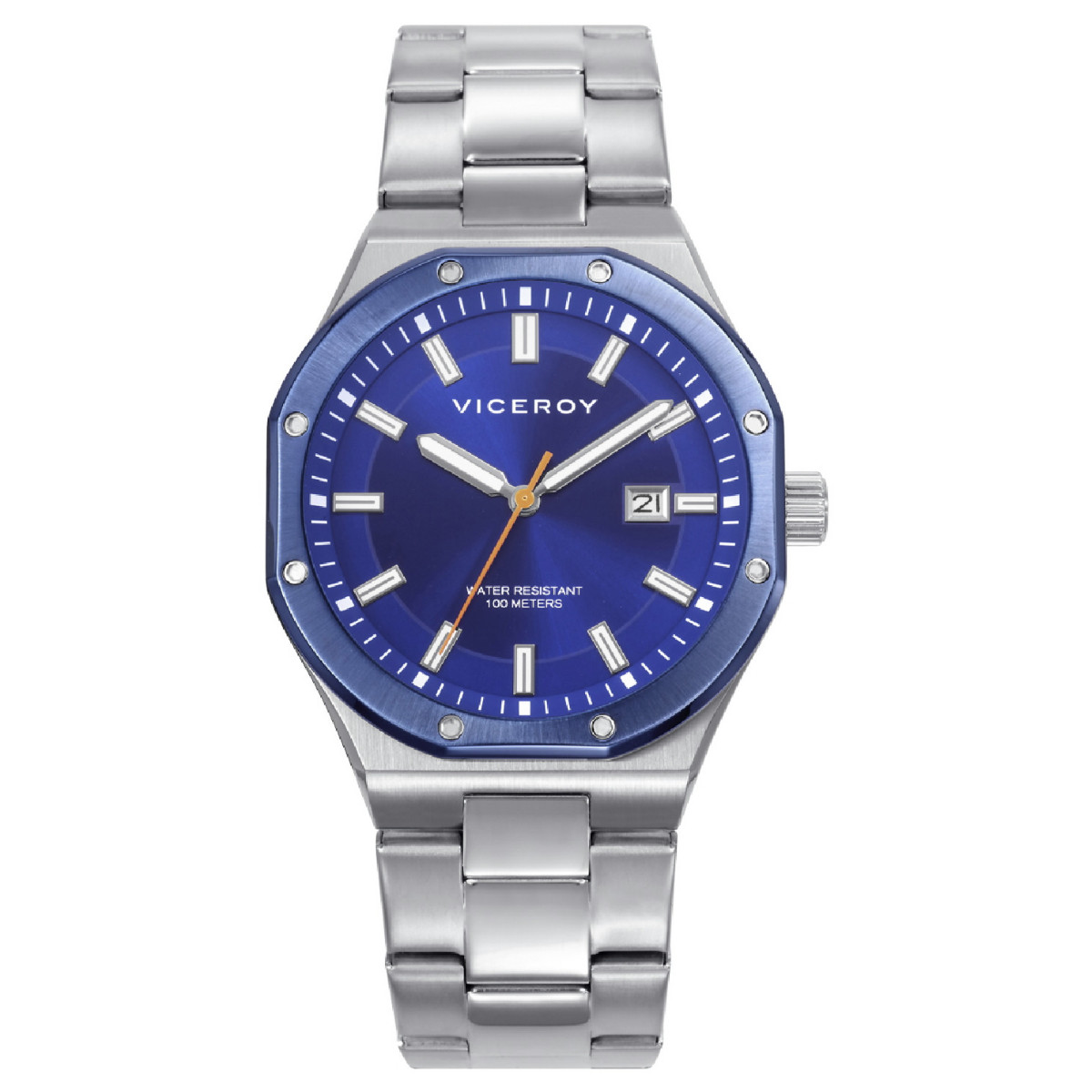 RELOJ ACERO IP AZUL BRAZALETE SR VA - 401459-37