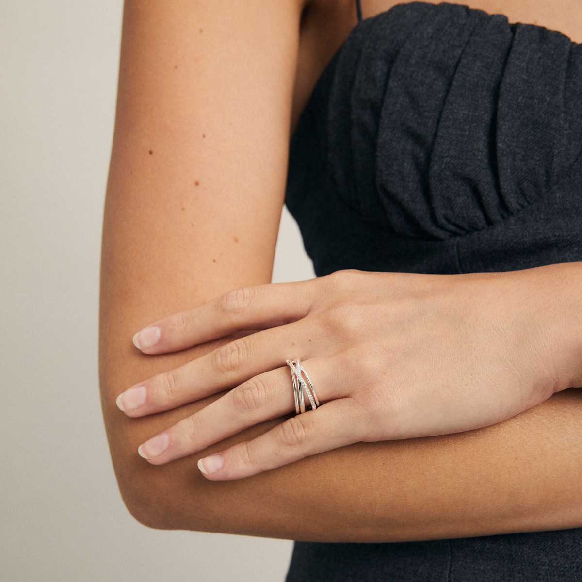 ANILLO V&V PHOEBE TIRAS CIRCONITAS - X173441214A