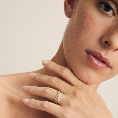 ANILLO V&V PHOEBE TIRAS CIRCONITAS - X173441214A
