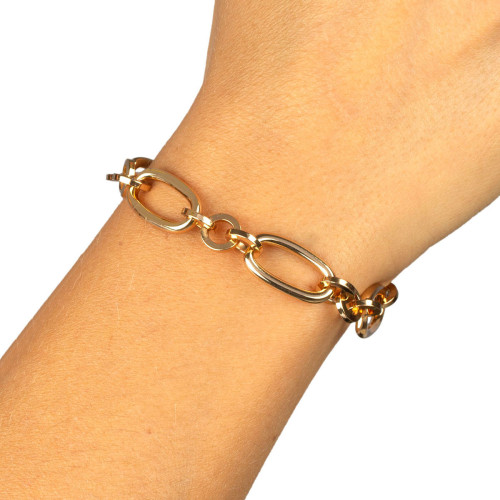PULSERA ACABADA EN ORO 18KT ESLABON - X4642017