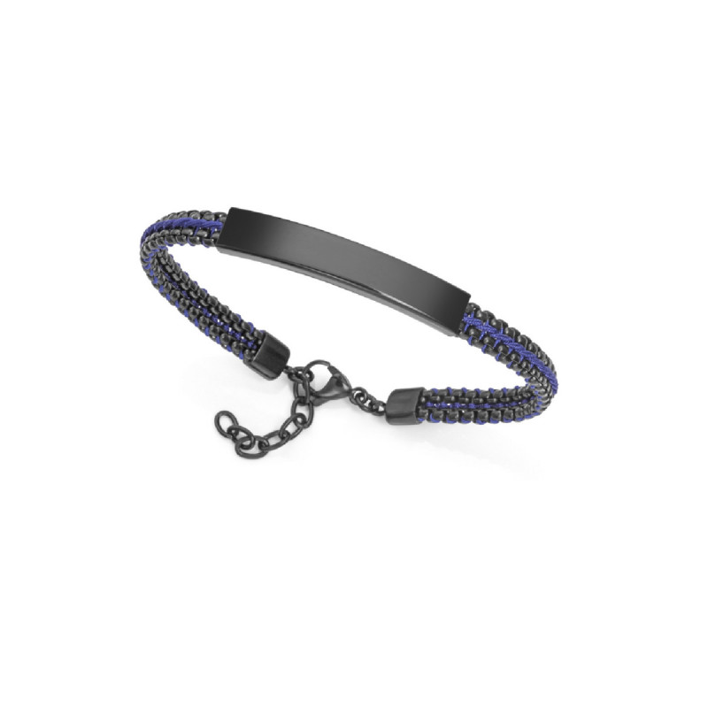 PULS ACERO IP NEGRO CORDON AZUL PLACA SR - 14302P01013