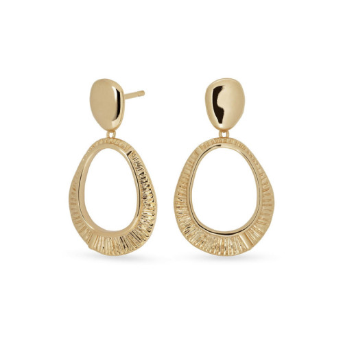 PENDIENTES V&V LARGOS OVALES HORIZONTALE - X48446