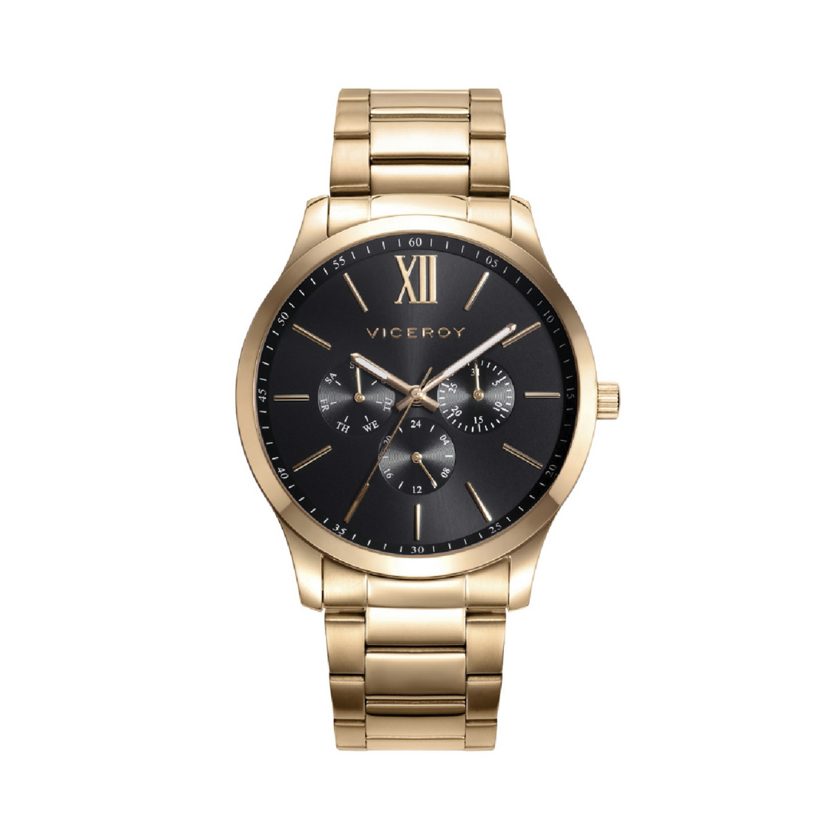 RELOJ MULTIFUNCIÓN ACERO IP DORADO  SR  - 401187-93