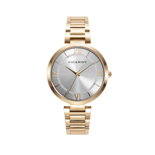 RELOJ ACERO IP DORADO BRAZALETE SRA VA - 42428-23