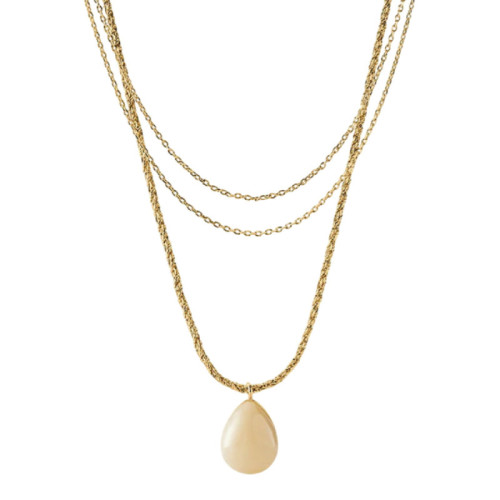 NEC1MADEL - Collar, colgante gota resina - 2681184-730-TU