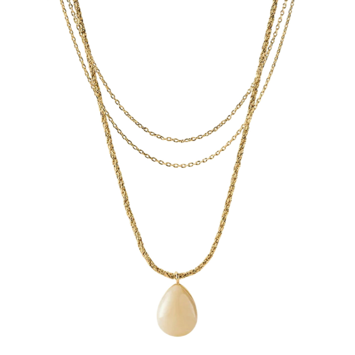 NEC1MADEL - Collar, colgante gota resina - 2681184-730-TU